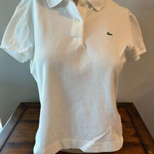 Lacoste White Women's Polo sz 42 Large